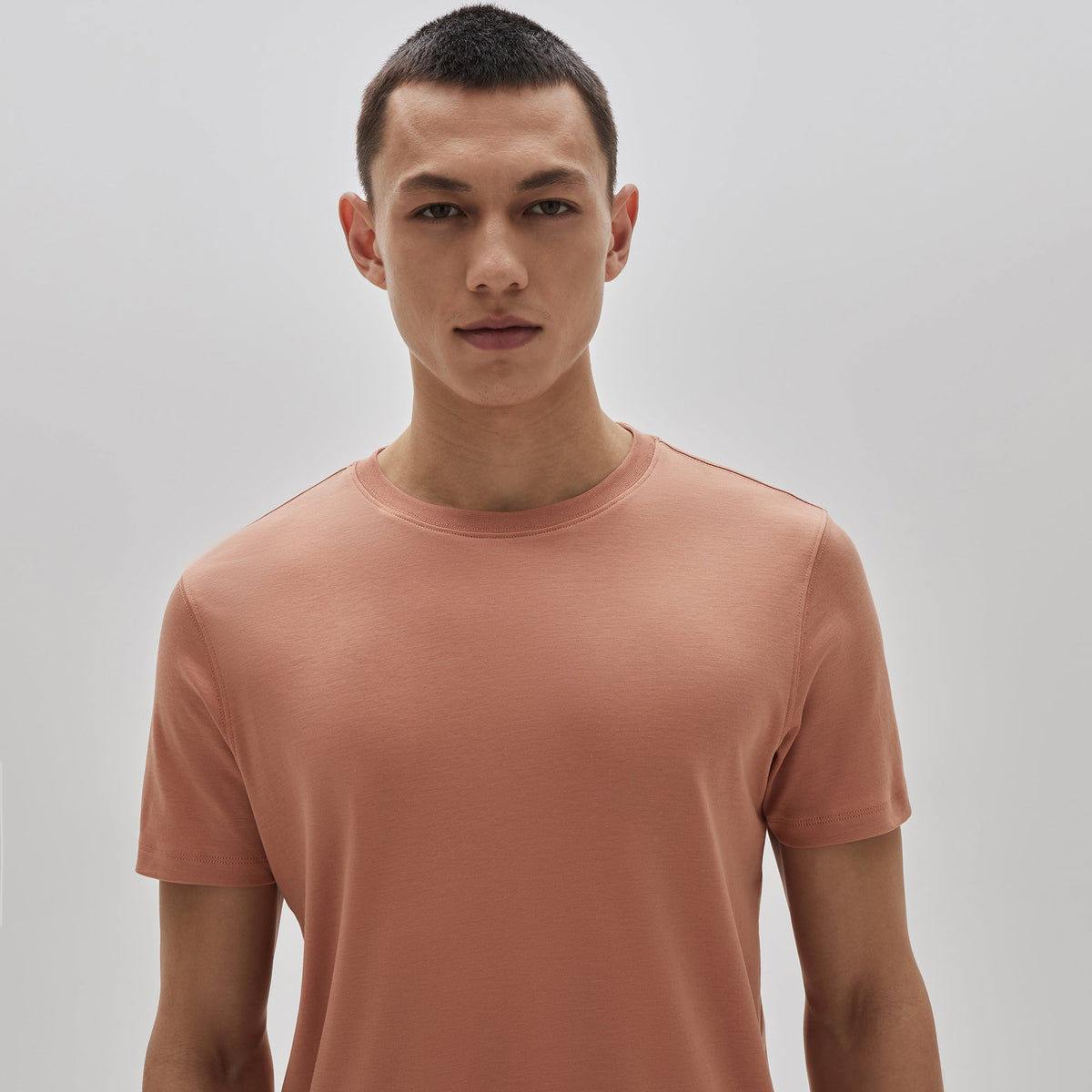 T-Shirt col rond pour homme par Robert Barakett | Georgia 23336 Orange Clair | Boutique Vvög, inventaire complet de la marque Au Noir