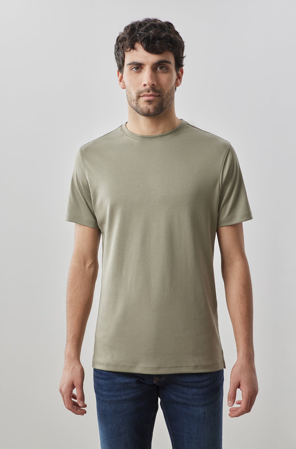 T-Shirt col rond pour homme par Robert Barakett | Georgia 23336 Olive Pastel | Boutique Vvög, inventaire complet de la marque Au Noir
