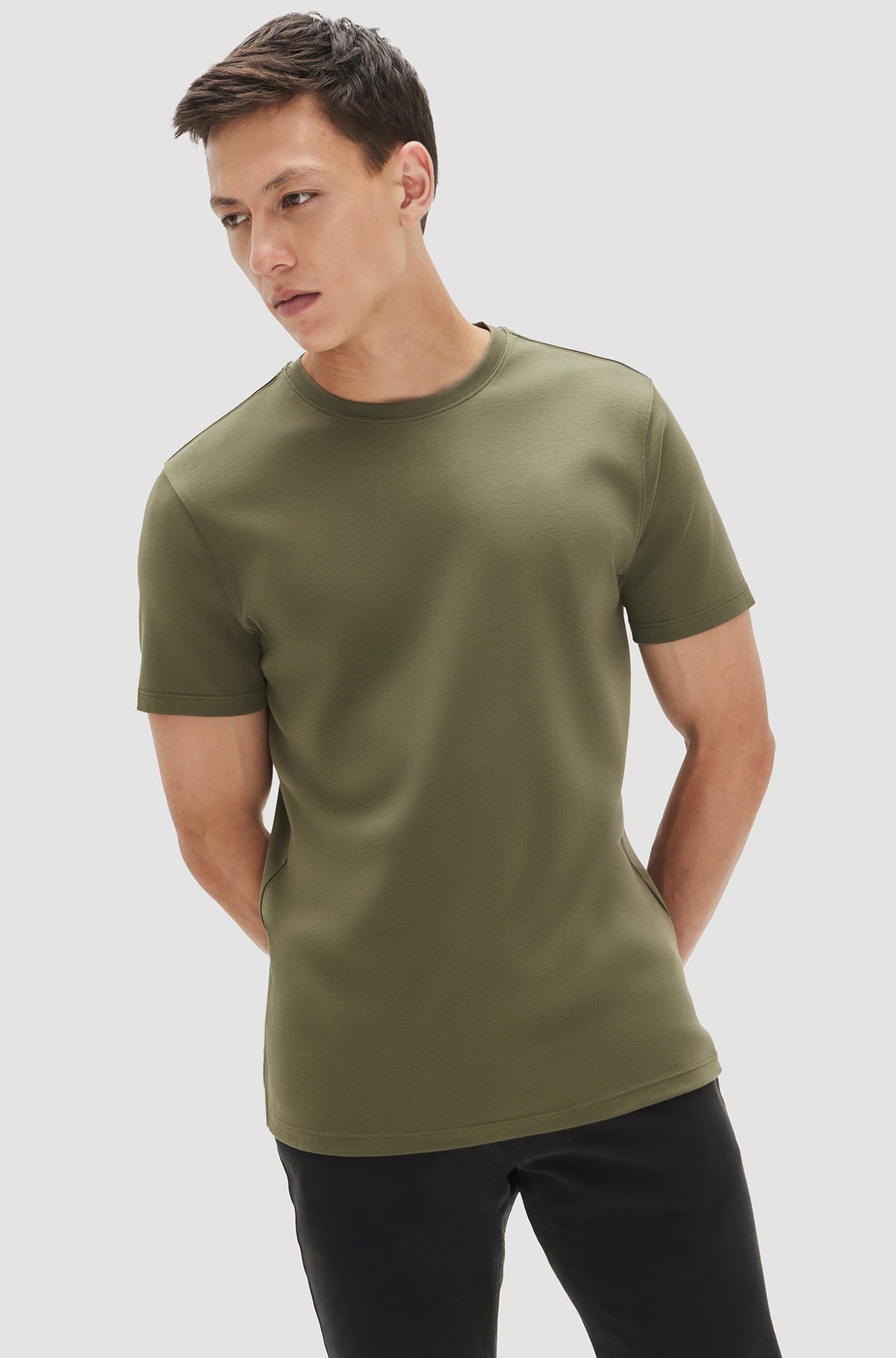 T-shirt col rond pour homme par Robert Barakett | Georgia 23336 LODEN | Boutique Vvög, vêtements mode pour homme et femme