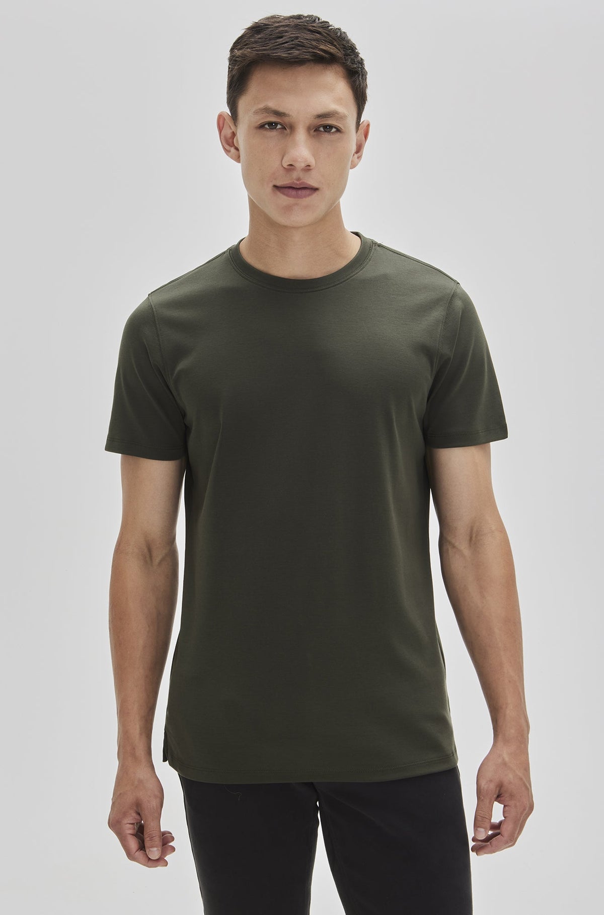T-shirt col rond pour homme par Robert Barakett | Georgia 23336 OLIVE | Boutique Vvög, vêtements mode pour homme et femme