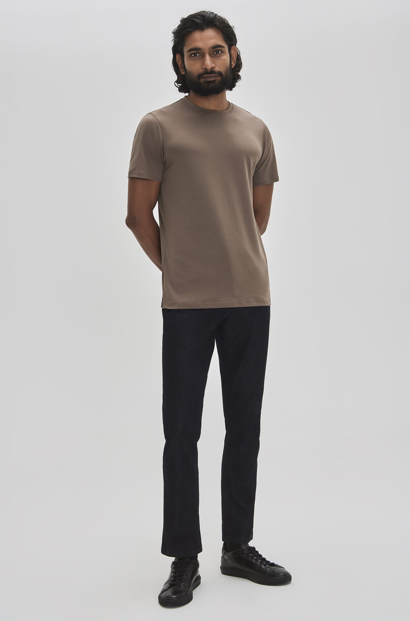T-Shirt col rond pour homme par Robert Barakett | Georgia 23336 Brun | Boutique Vvög, vêtements mode pour homme et femme