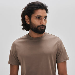 T-Shirt col rond pour homme par Robert Barakett | Georgia 23336 Brun | Boutique Vvög, vêtements mode pour homme et femme