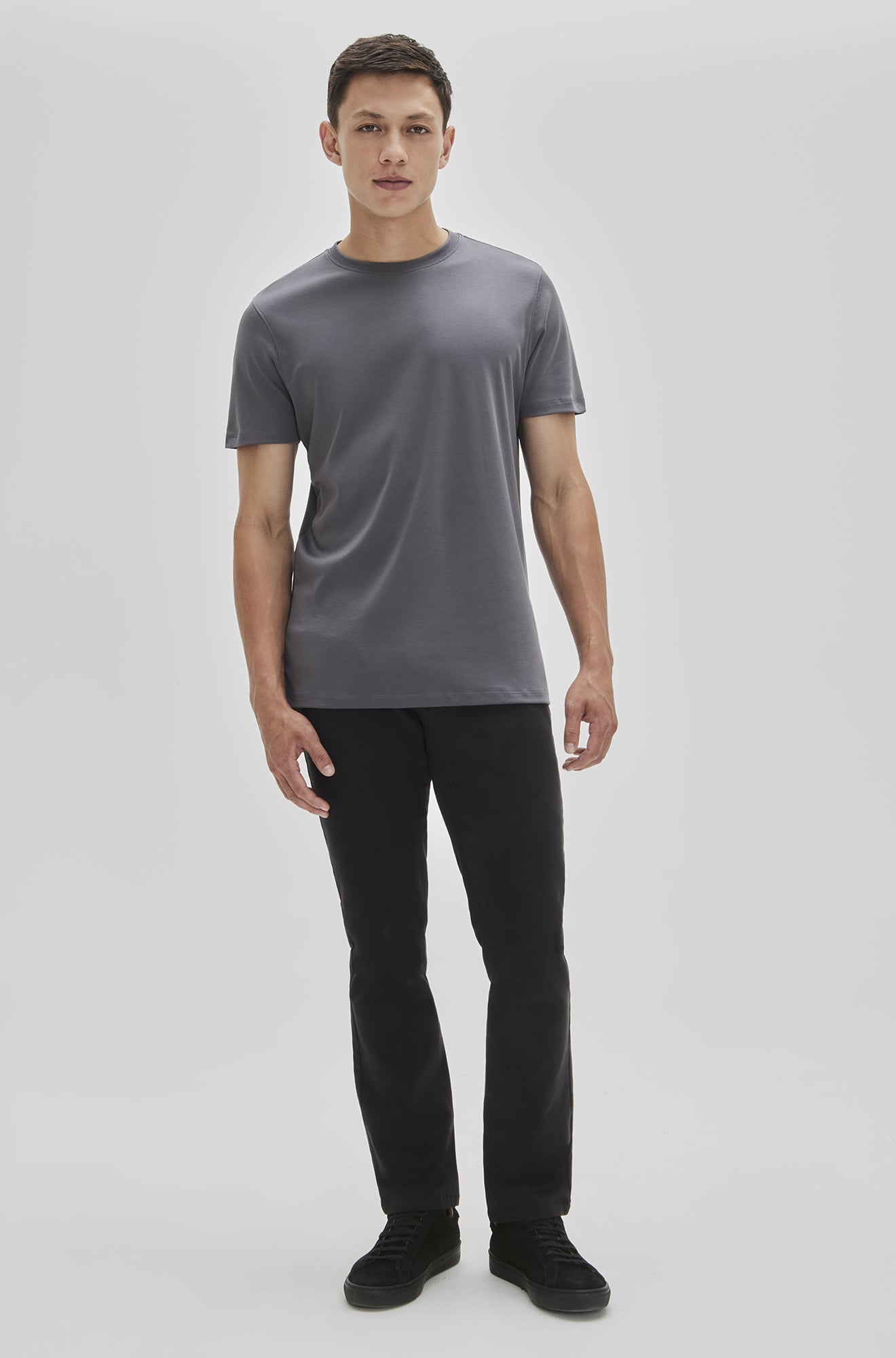 T-shirt col rond pour homme par Robert Barakett | Georgia 23336 SMOKE | Boutique Vvög, vêtements mode pour homme et femme