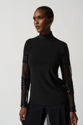 Chandail manches longues pour femme par Joseph Ribkoff | 234230 Black | Boutique Vvög, vêtements mode pour homme et femme