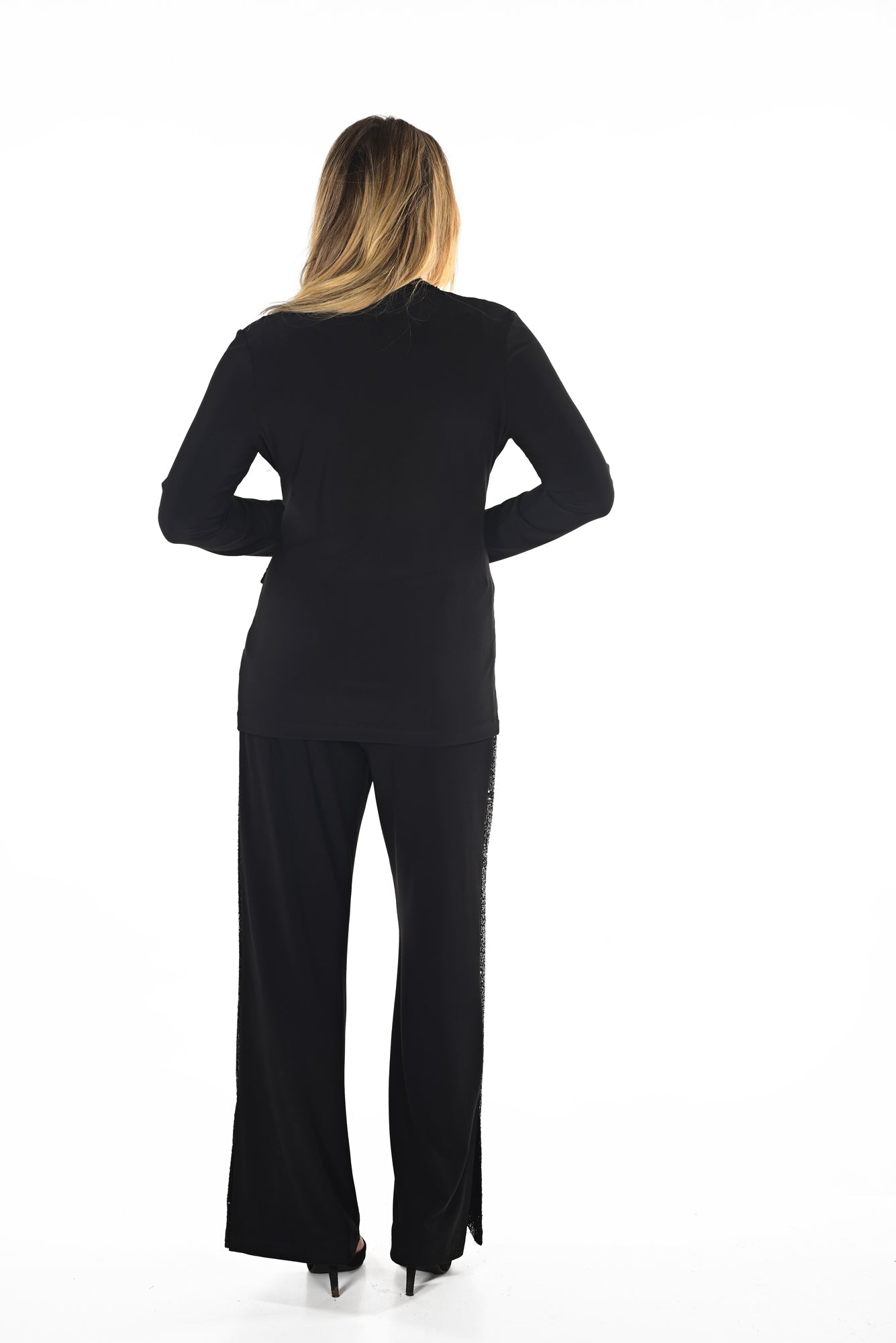 Pantalon en tricot pour femme par Frank Lyman | 234282 BLACK | Boutique Vvög, vêtements mode pour homme et femme