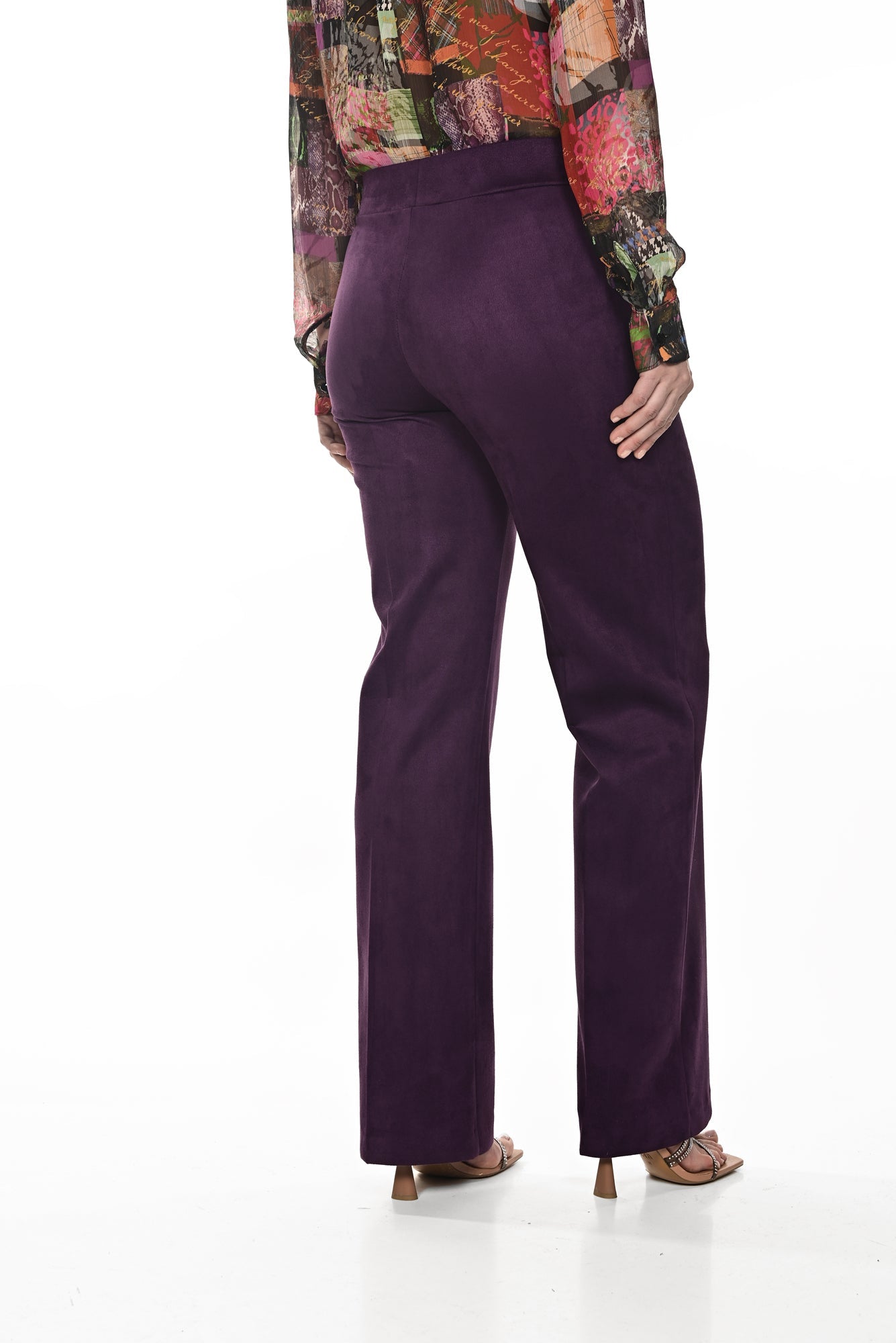 Pantalon en tricot pour femme par Frank Lyman | 234507 PURPLE | Boutique Vvög, vêtements mode pour homme et femme