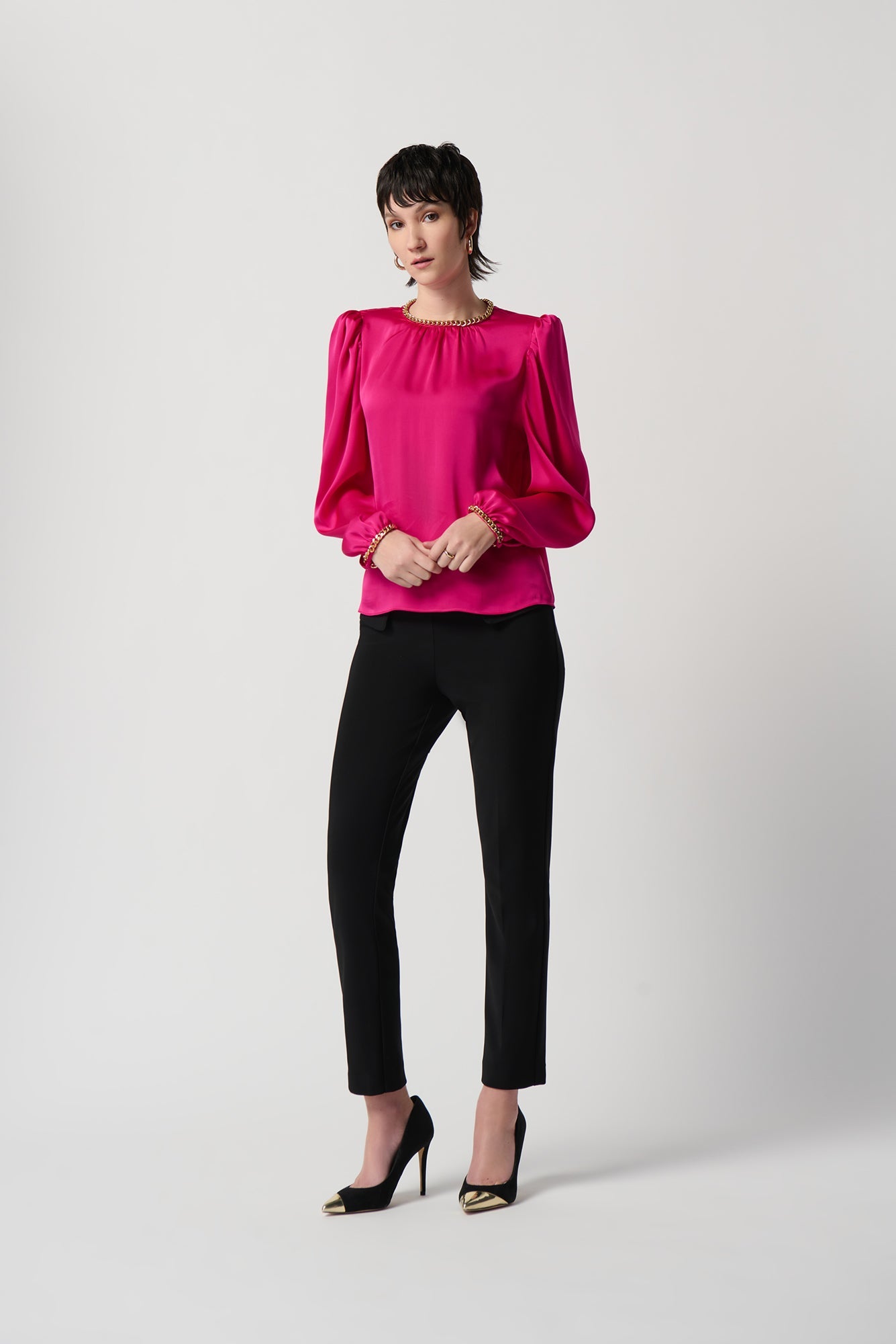 Chandail manches longues pour femme par Joseph Ribkoff | 234934 Shocking Pink | Boutique Vvög, vêtements mode pour homme et femme