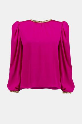 Chandail manches longues pour femme par Joseph Ribkoff | 234934 Shocking Pink | Boutique Vvög, vêtements mode pour homme et femme