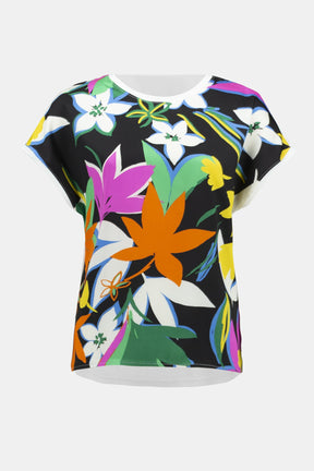 T-Shirt pour femme par Joseph Ribkoff | 241137 VANILLA/MULTI | Boutique Vvög, vêtements mode pour homme et femme