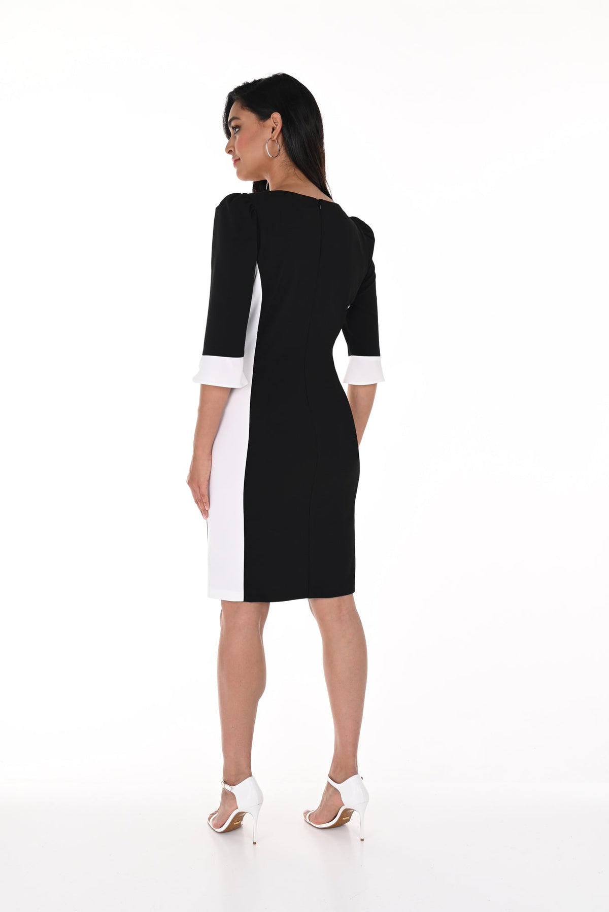 Robe pour femme par Frank Lyman | 246124 BLACK/OFF WHITE | Boutique Vvög, vêtements mode pour homme et femme