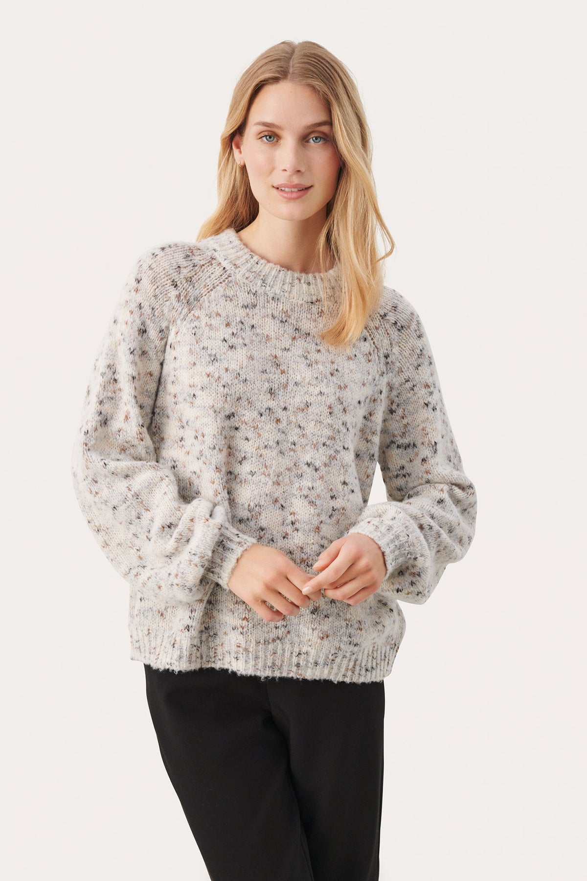 Tricot pour femme par Part Two | 30308025/Cophia 302459-NATURAL TWEED | Boutique Vvög, vêtements mode pour homme et femme