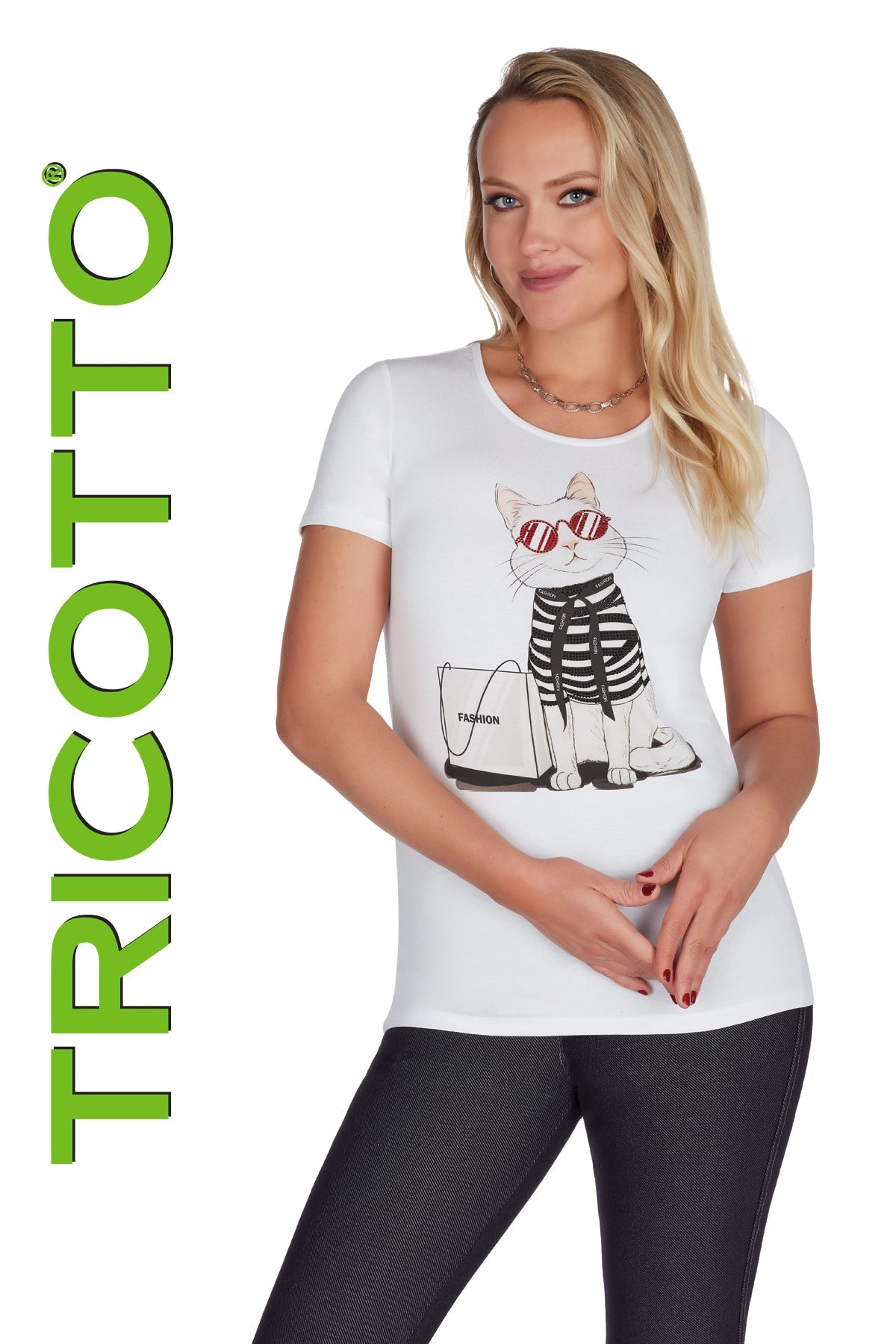 T-Shirt pour femme par Tricotto | 432 P23 AS | Boutique Vvög, vêtements mode pour homme et femme