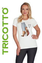 T-Shirt pour femme par Tricotto | 444 P23 AS | Boutique Vvög, vêtements mode pour homme et femme