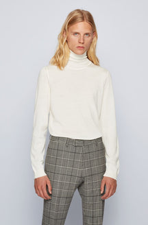 Col roulé BOSS - 50392083 118/BLANC - Boutique Vvög