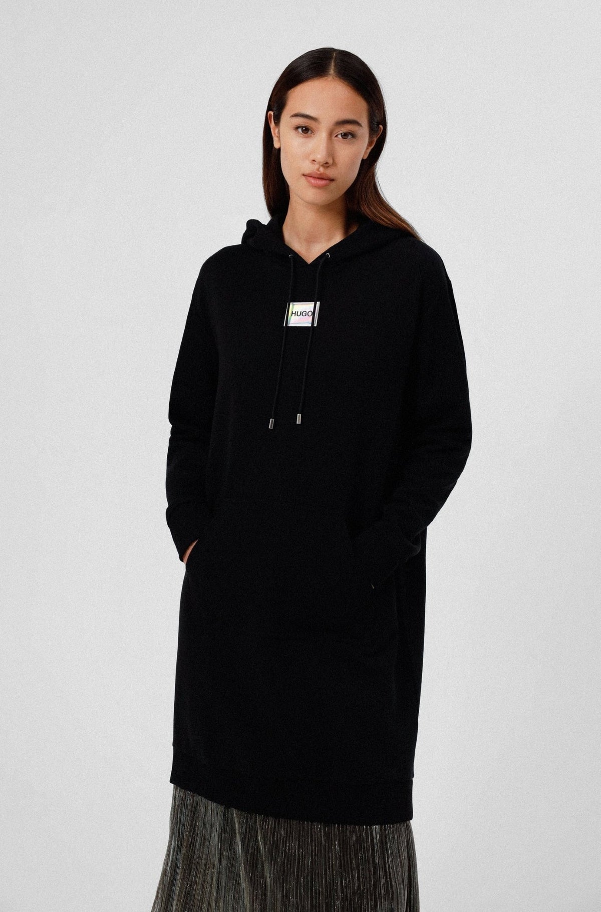 Coton ouaté/Robe pour femme par HUGO BOSS | 50457327 002-BLACK | Boutique Vvög, vêtements mode pour homme & femme