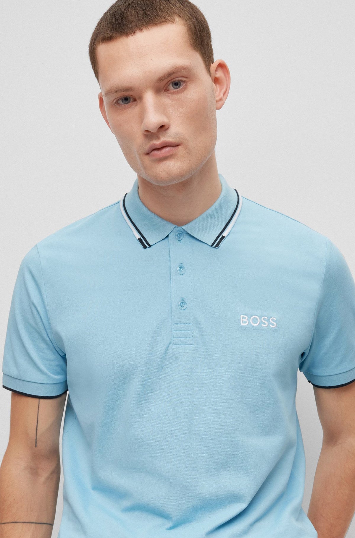 Polo pour homme par HUGO BOSS | 50469094 451/PASTEL BLUE-Bleu Pastel | Boutique Vvög, vêtements mode pour homme et femme