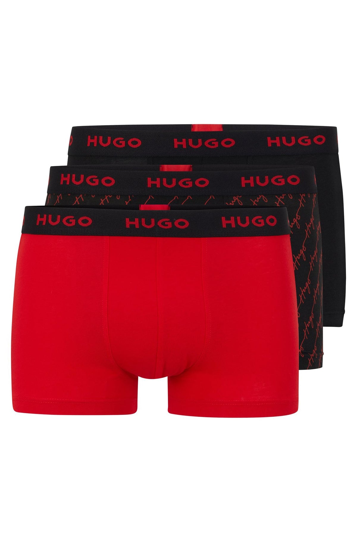 Paquet de 3 boxers pour homme par HUGO BOSS | 50480170 621-BRIGHT RED | Boutique Vvög, vêtements mode pour homme et femme