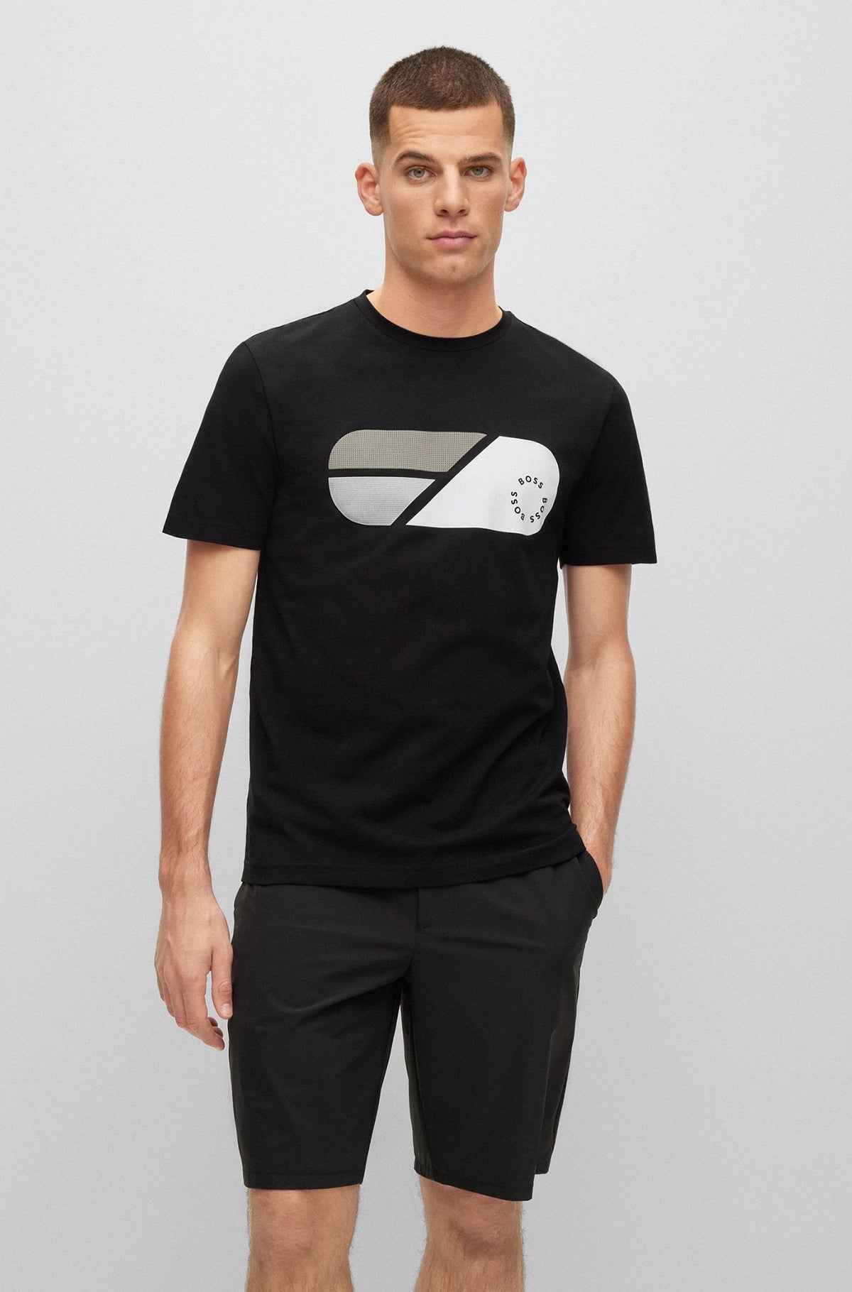 T-shirt pour homme par HUGO BOSS | 50488797 001-BLACK-Noir | Boutique Vvög, vêtements mode pour homme et femme