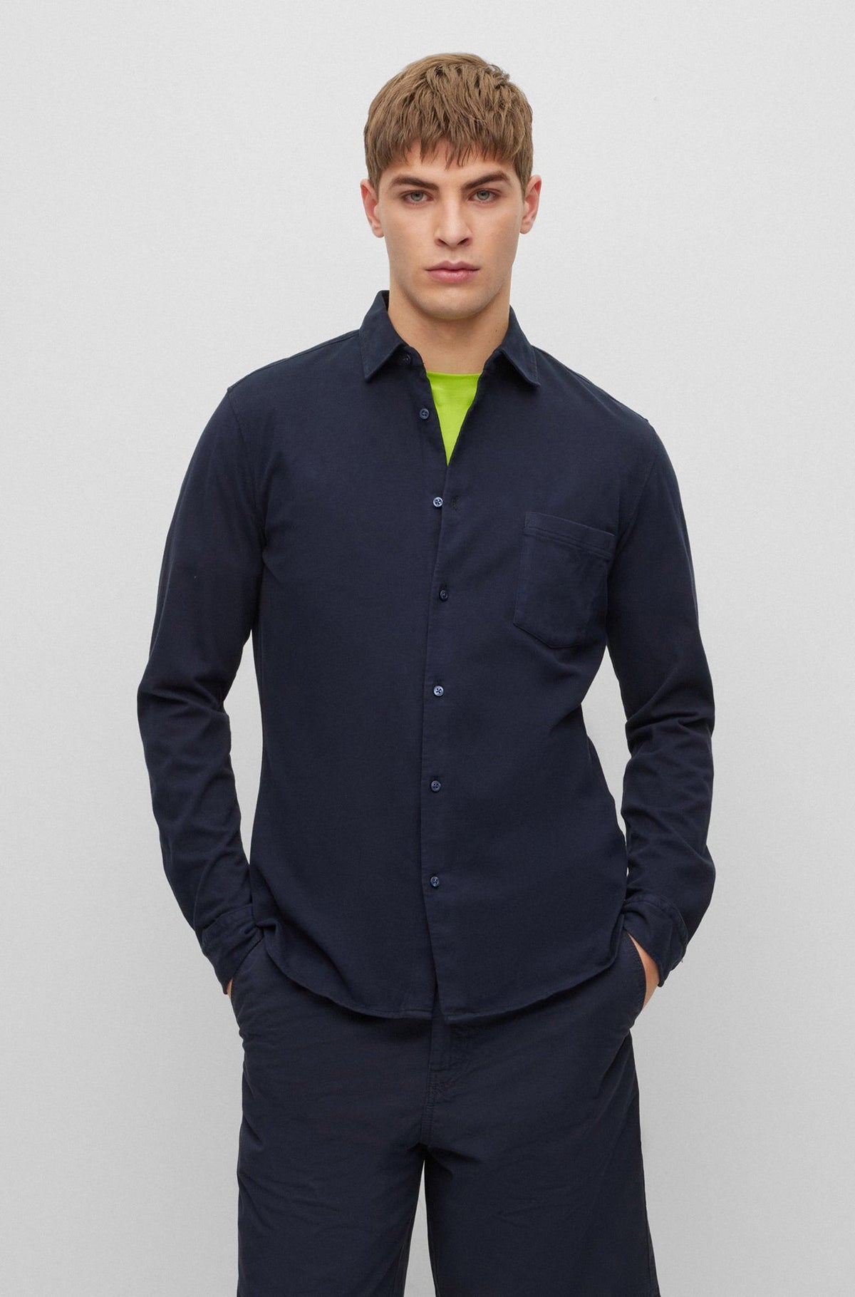 Chemise manches longues pour homme par HUGO BOSS | 50491112 Bleu/404-DARK BLUE | Boutique Vvög, vêtements mode pour homme et femme