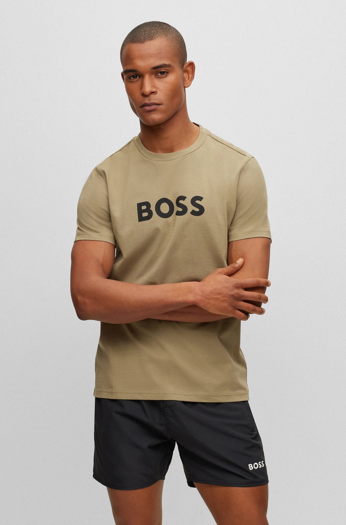 T-Shirt pour homme par HUGO BOSS | 50491706 Brun/336 | Boutique Vvög, vêtements mode pour homme et femme