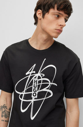 T-Shirt pour homme par HUGO BOSS | 50494012 Noir/001-BLACK | Boutique Vvög, vêtements mode pour homme et femme