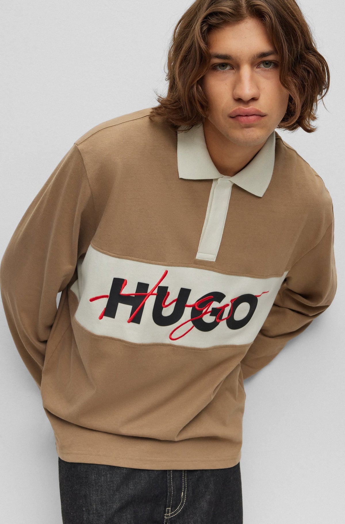 Polo pour homme par HUGO BOSS | 50494348 Brun/242-OPEN BROWN | Boutique Vvög, vêtements mode pour homme et femme