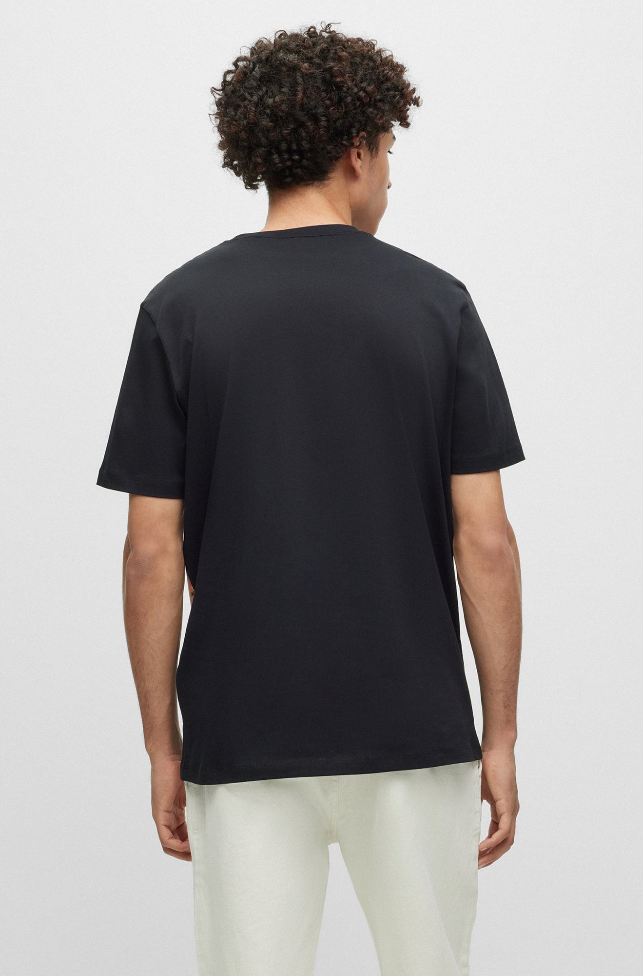 T-Shirt pour homme par HUGO BOSS | 50494577 Noir/001-BLACK | Boutique Vvög, vêtements mode pour homme et femme
