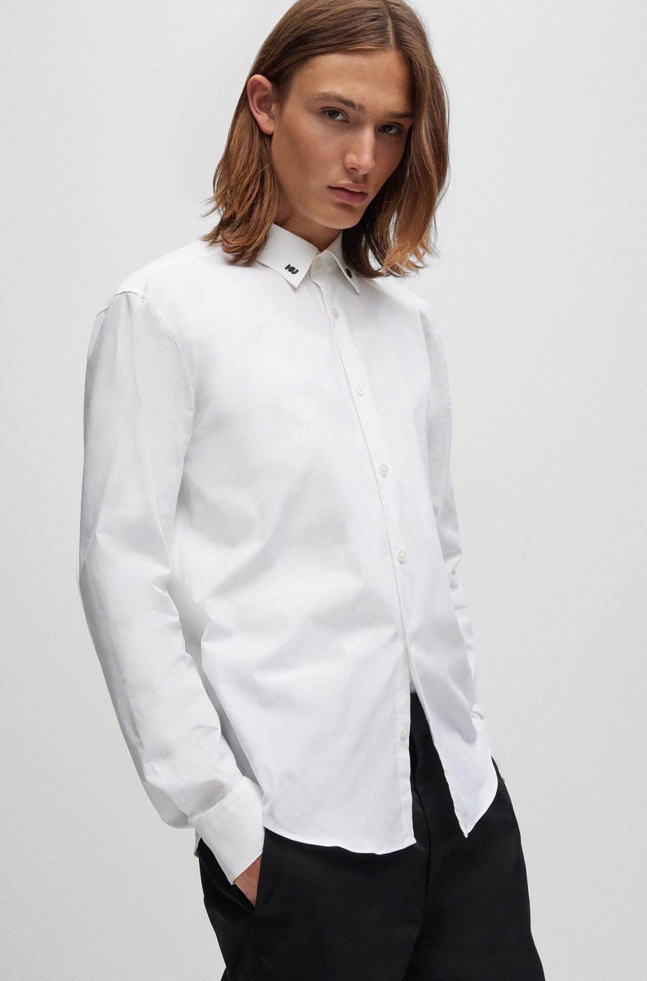 Chemise manches longues pour homme par HUGO BOSS | 50495900 Blanc/199-OPEN WHITE | Boutique Vvög, vêtements mode pour homme et femme
