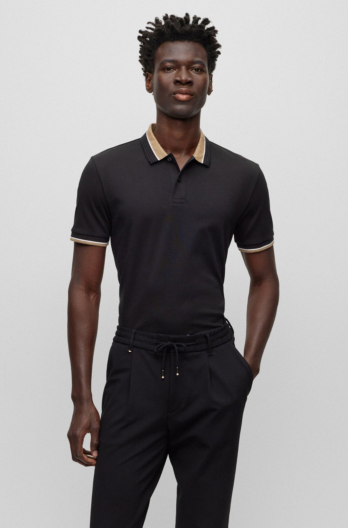 Polo pour homme par HUGO BOSS | 50499414 Noir/001-BLACK | Boutique Vvög, vêtements mode pour homme et femme