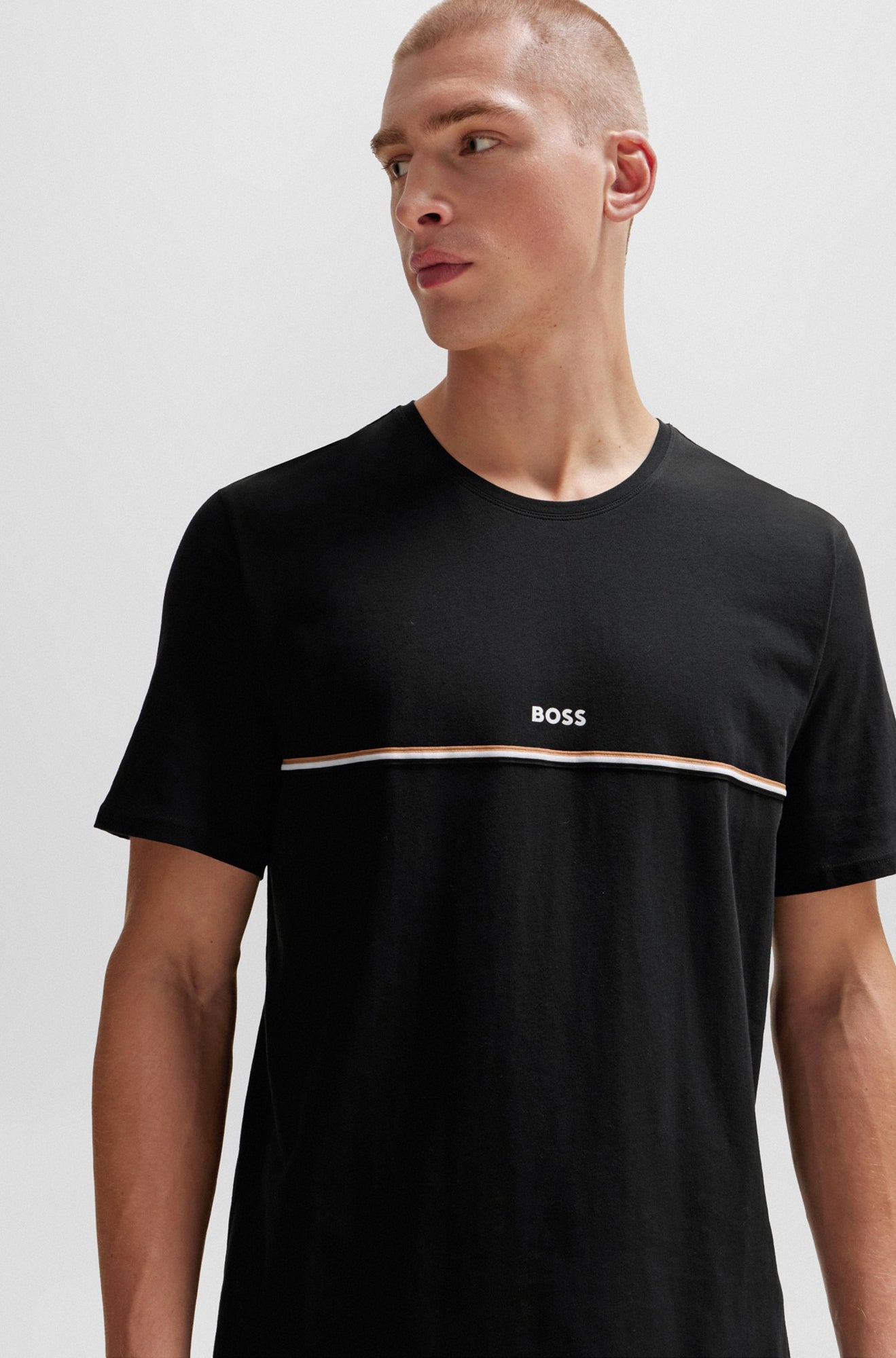 T-Shirt pour homme par HUGO BOSS | 50502864 Noir/001-BLACK | Boutique Vvög, vêtements mode pour homme et femme
