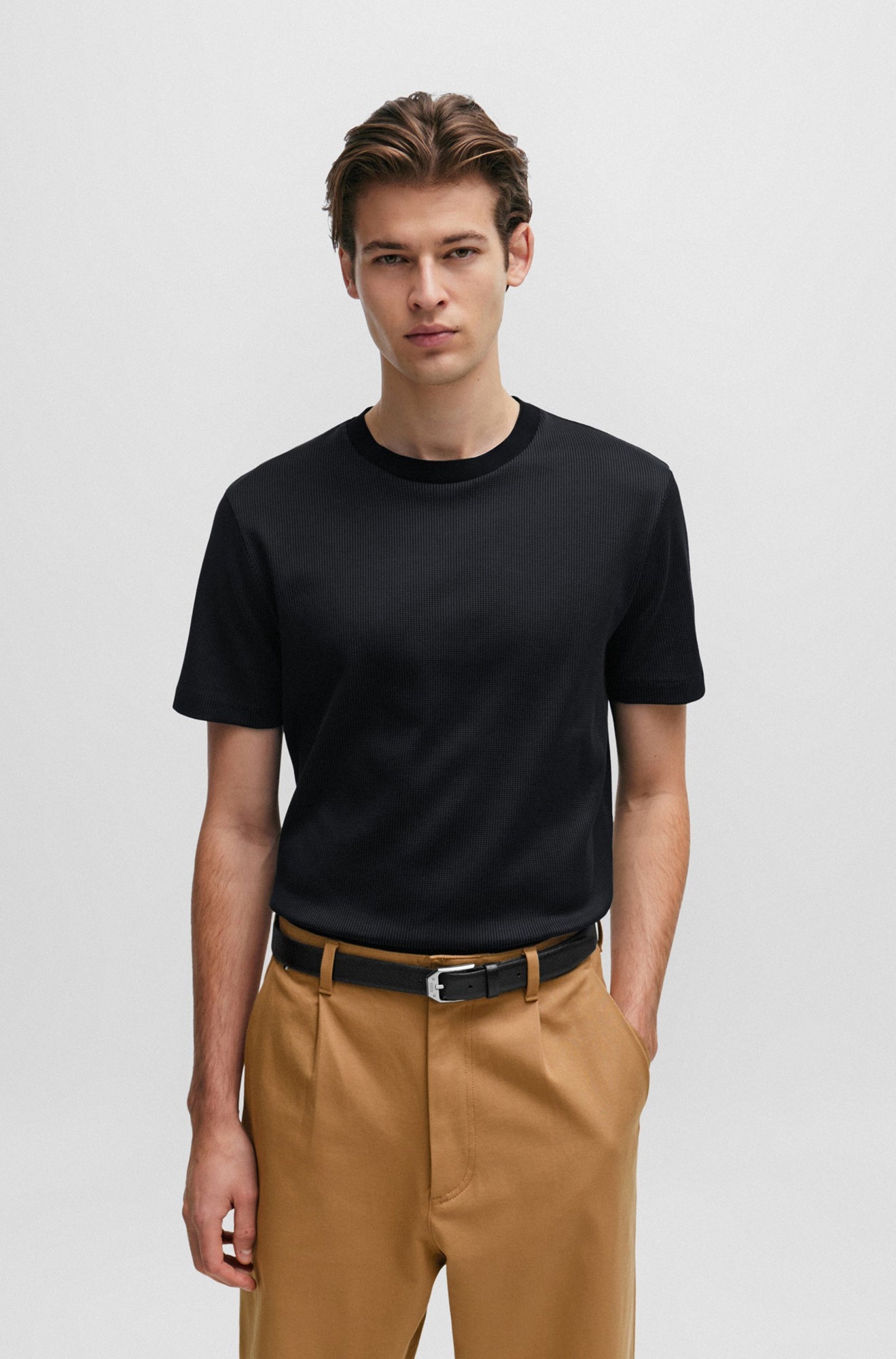 T-Shirt pour homme par HUGO BOSS | 50506175 Noir/001-BLACK | Boutique Vvög, vêtements mode pour homme et femme