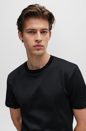 T-Shirt pour homme par HUGO BOSS | 50506175 Noir/001-BLACK | Boutique Vvög, vêtements mode pour homme et femme