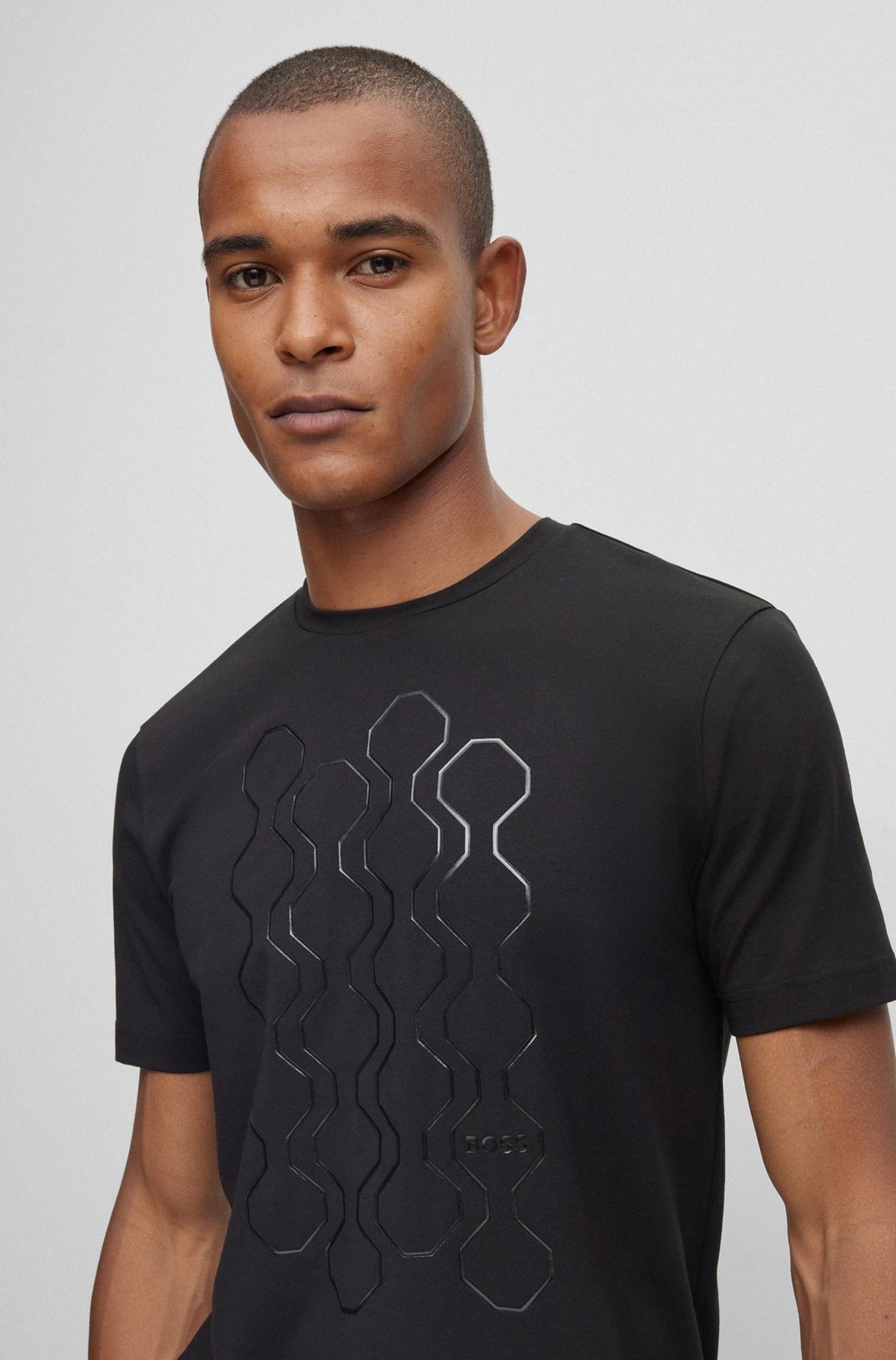 T-Shirt pour homme par HUGO BOSS | 50507029 Noir/001-BLACK | Boutique Vvög, vêtements mode pour homme et femme