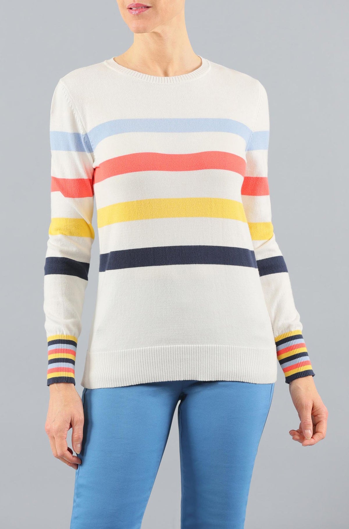 Chandail manches longues pour femme par Lisette L | 920174/Casey Multi/Multi Tones | Boutique Vvög, vêtements mode pour homme et femme