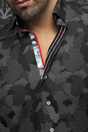 Chemise manches longues en Knit pour homme par Au Noir | ABRAHAM Noir | Boutique Vvög, inventaire complet de la marque Au Noir
