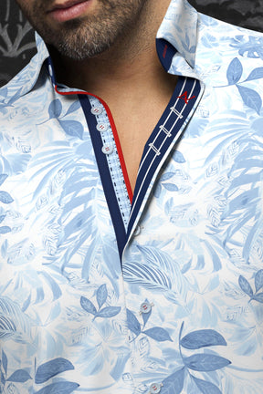 Chemise manches longues en Knit pour homme par Au Noir | ADRIEN Bleu Clair | Boutique Vvög, inventaire complet de la marque Au Noir