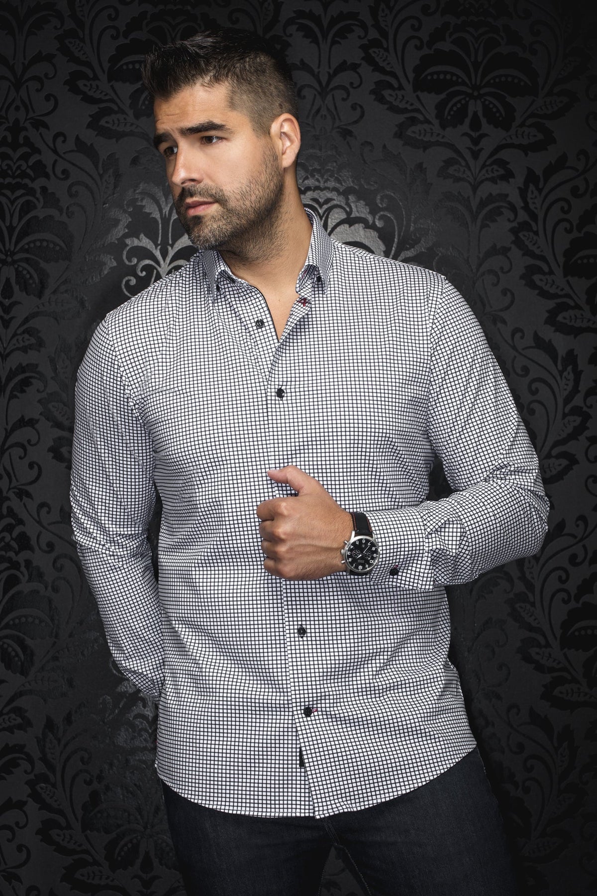 Chemise manches longues en Knit pour homme par Au Noir | ALEXANDER WPC Noir | Boutique Vvög, inventaire complet de la marque Au Noir