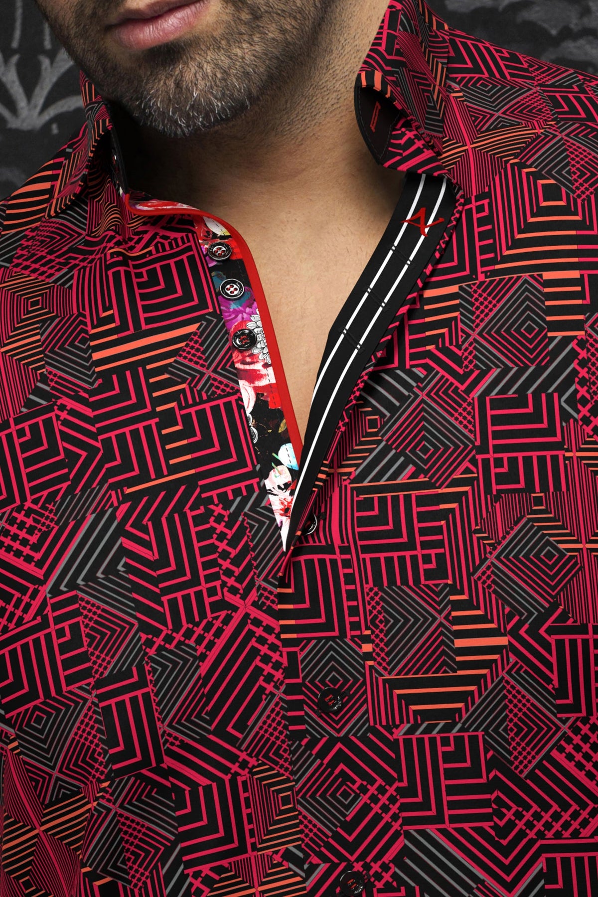 Chemise manches longues pour homme par Au Noir | ARIENZO Rouge | Boutique Vvög, inventaire complet de la marque Au Noir