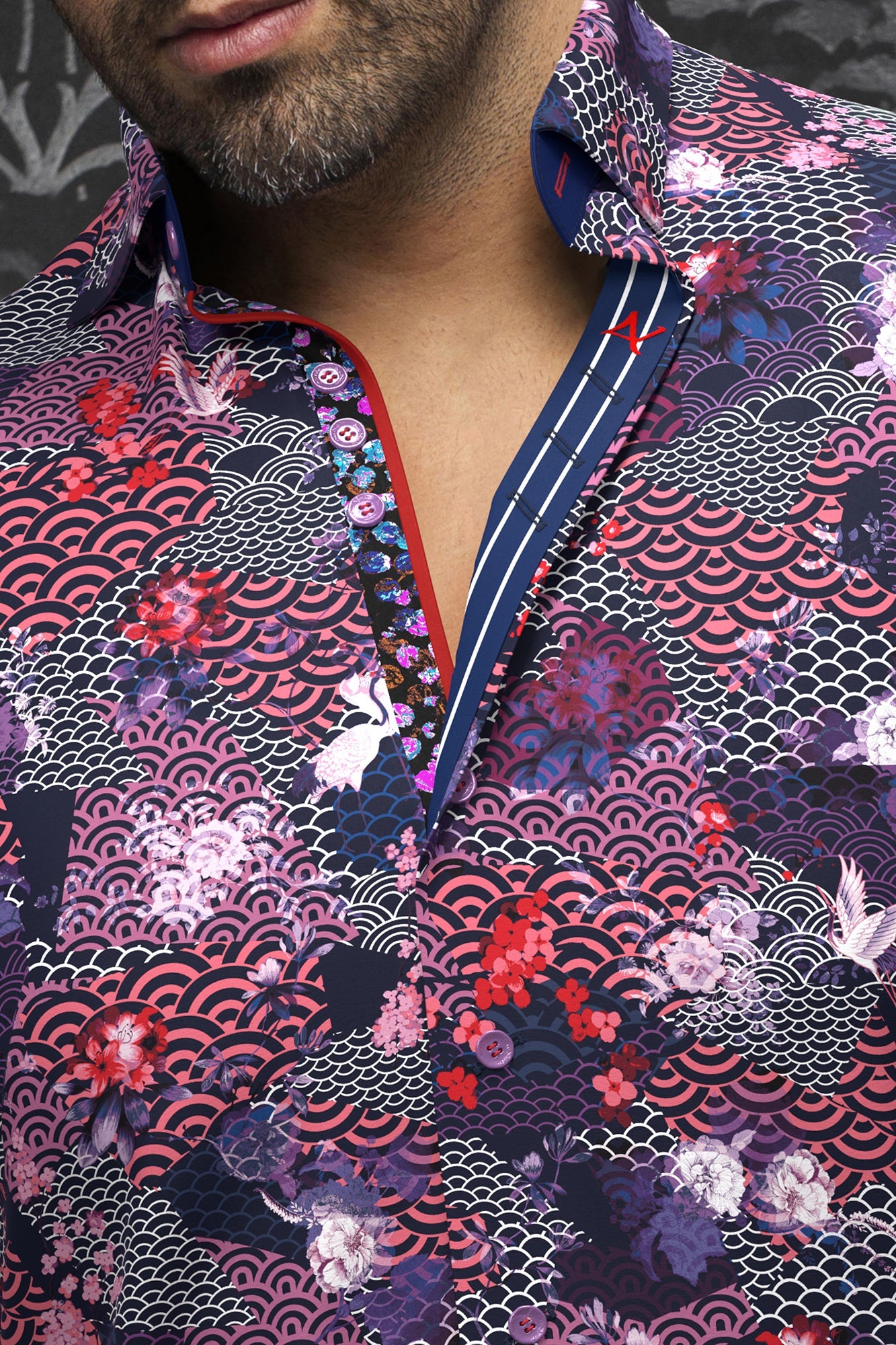 Chemise manches longues en Knit pour homme par Au Noir | AVALON Violet | Boutique Vvög, inventaire complet de la marque Au Noir