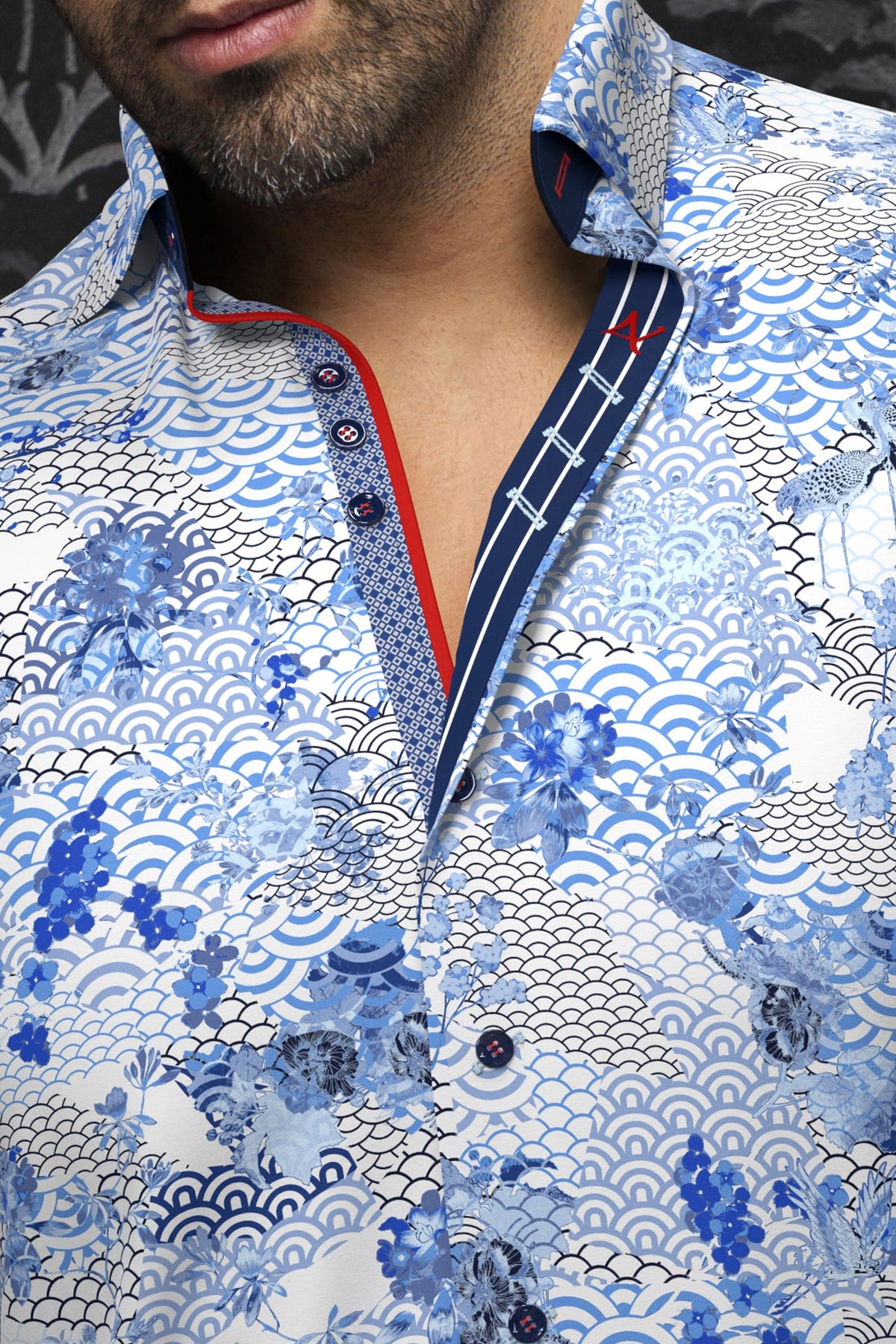 Chemise manches longues en Knit pour homme par Au Noir | AVALON Bleu Clair | Boutique Vvög, inventaire complet de la marque Au Noir