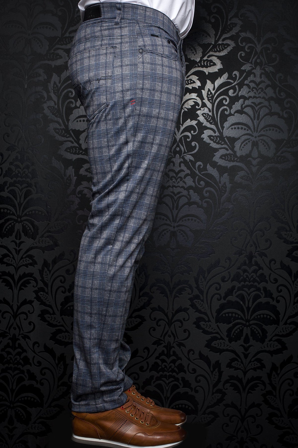 Pantalon pour homme par Au Noir | BERETTA-WALKEN med grey | Boutique Vvög, inventaire complet de la marque Au Noir