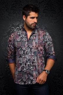 Chemise manches longues en Knit pour homme par Au Noir | BORNEO Multi/multi | Vvog.ca, inventaire complet de la marque Au Noir