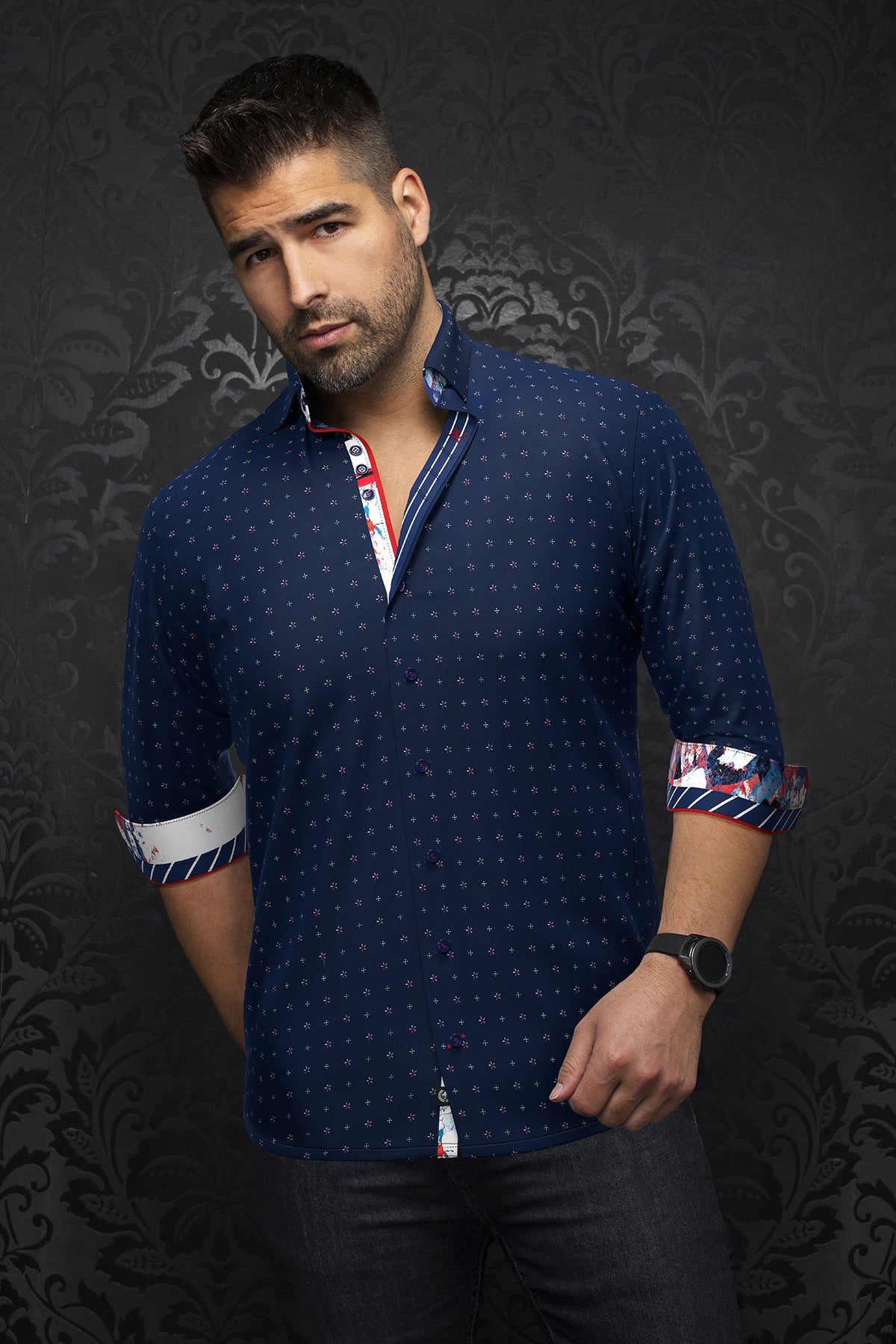 Chemise manches longues en Knit pour homme par Au Noir | CAMPOS Marine | Boutique Vvög, inventaire complet de la marque Au Noir