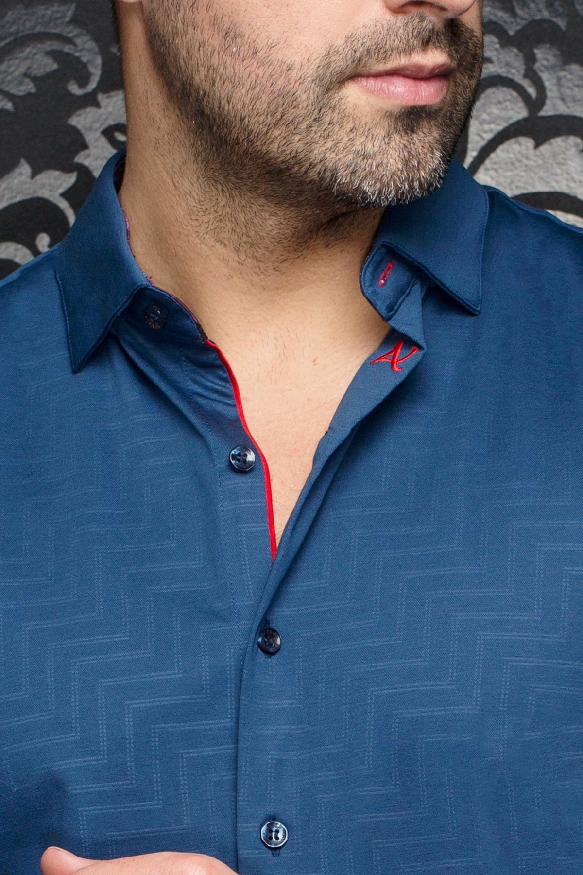 Chemise manches courtes en Knit pour homme par Au Noir | DIVENERE(SS) Indigo | Boutique Vvög, inventaire complet de la marque Au Noir