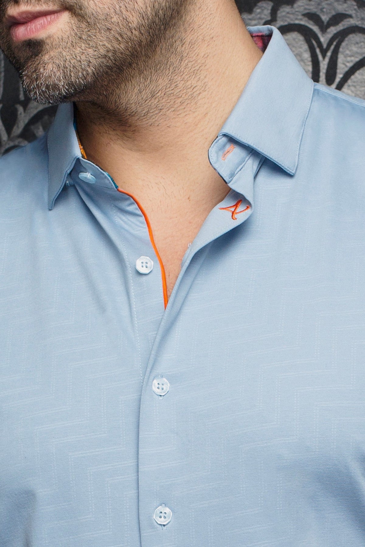 Chemise manches courtes en Knit pour homme par Au Noir | DIVENERE(SS) Bleu Clair | Boutique Vvög, inventaire complet de la marque Au Noir