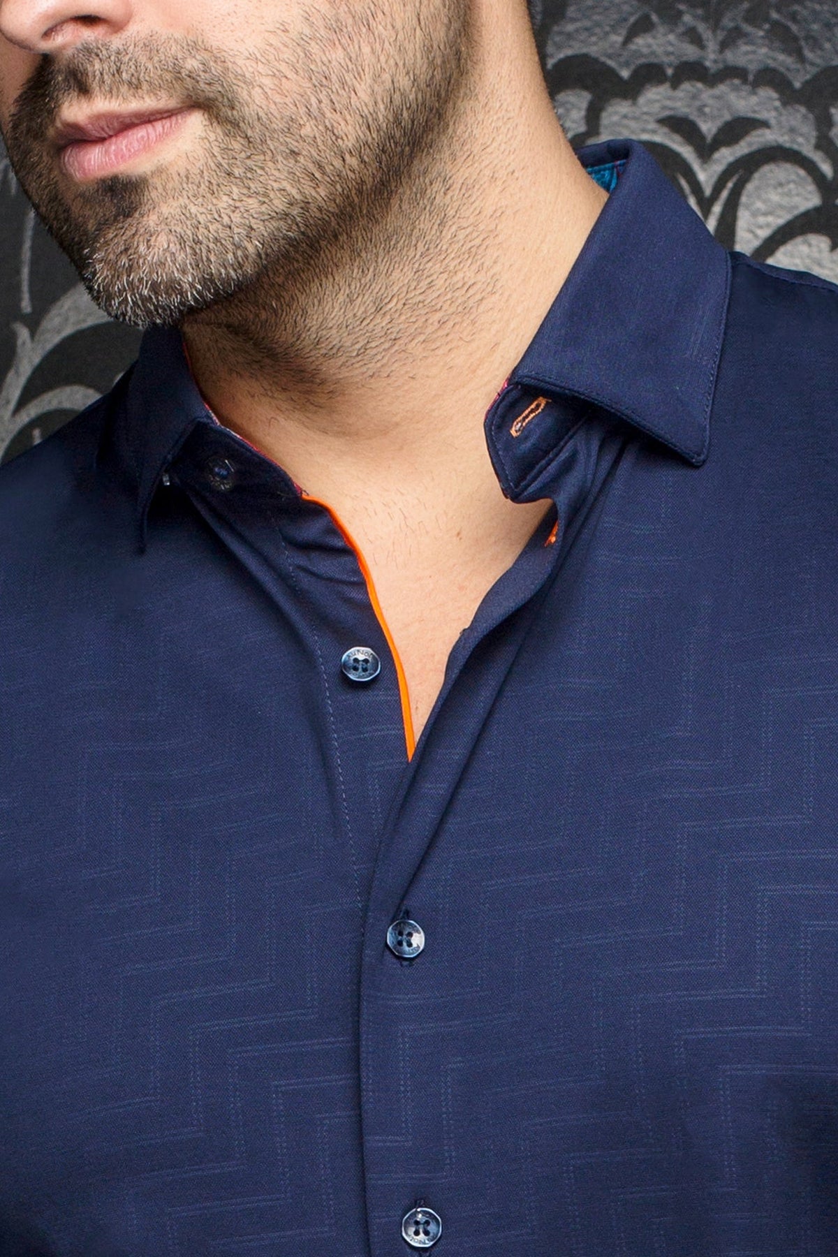 Chemise manches courtes en Knit pour homme par Au Noir | DIVENERE(SS) Marine | Boutique Vvög, inventaire complet de la marque Au Noir