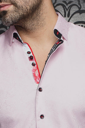 Chemise manches courtes pour homme par Au Noir | DONIZETTI(SS) Rose | Boutique Vvög, inventaire complet de la marque Au Noir