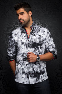 Chemise manches longues en Knit pour homme par Au Noir | DUATO Lt-Gris/grey | Vvog.ca, inventaire complet de la marque Au Noir
