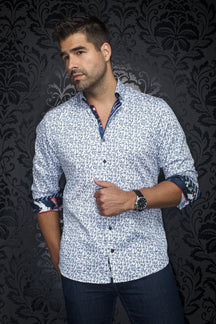 Chemise manches longues pour homme par Au Noir | DULUTH Blanc Marine | Boutique Vvög, inventaire complet de la marque Au Noir