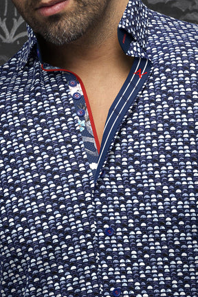 Chemise manches longues pour homme par Au Noir | ESCALA Marine Blanc | Boutique Vvög, inventaire complet de la marque Au Noir